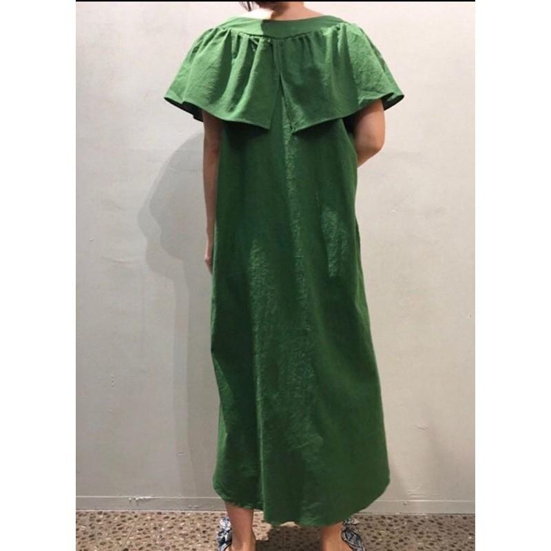 Đầm Linen bèo vai sang trọng