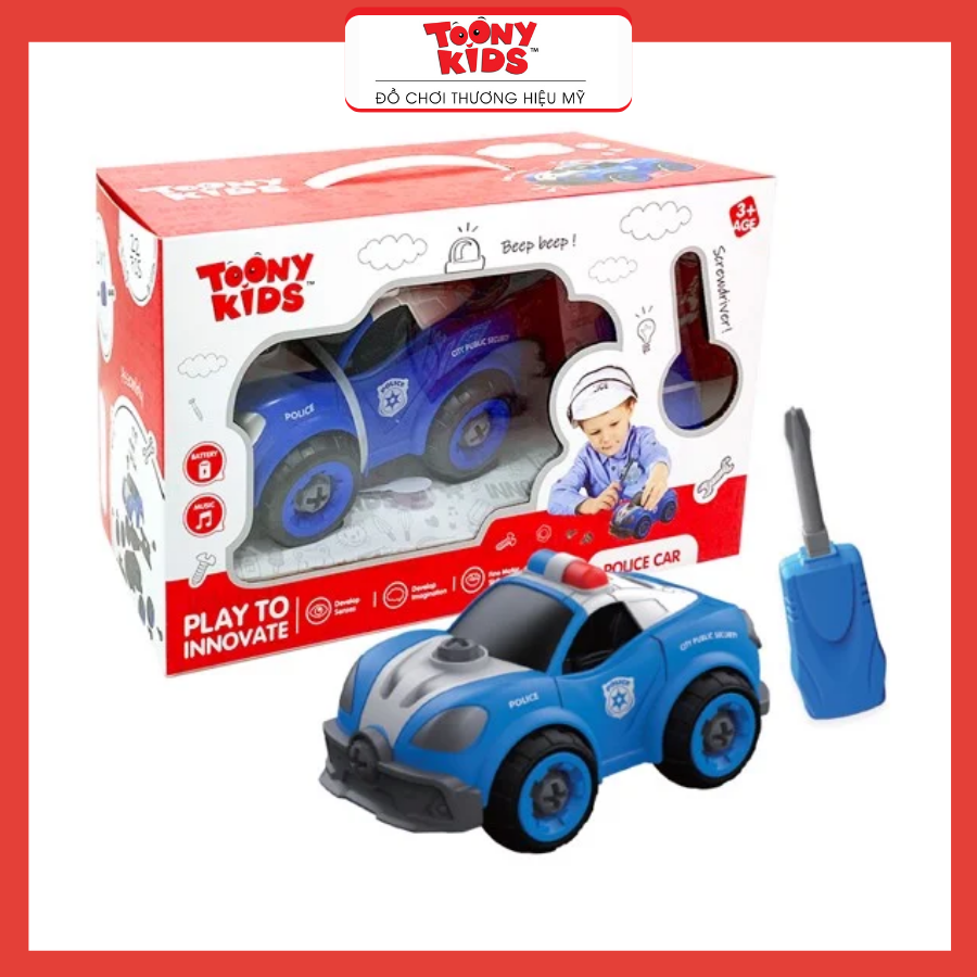 Đồ Chơi Xe Cảnh Sát Có Âm Thanh TOONYKIDS Cho Bé - Police Car TN050