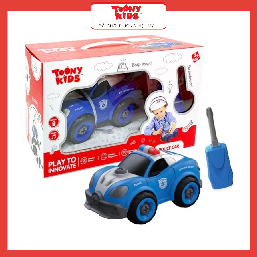 Đồ Chơi Xe Cảnh Sát Có Âm Thanh TOONYKIDS Cho Bé - Police Car TN050