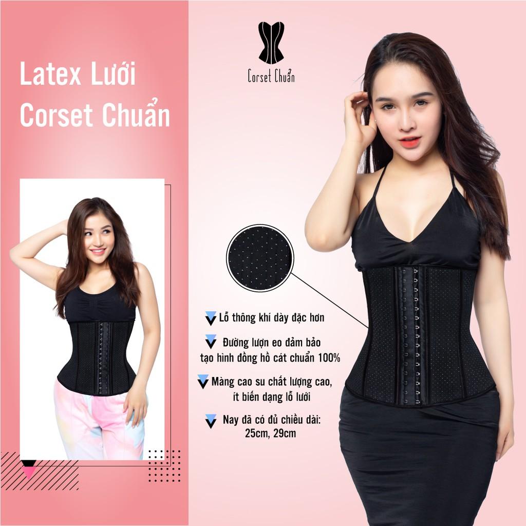 Đai Nịt Bụng Latex Corset Chuẩn Chính Hãng Hy Lạp Lưới -Tặng ngay 1 áo liner 100k