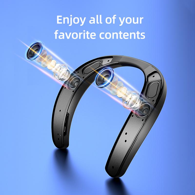 905 Loa Bluetooth treo cổ không dây Treo cổ thể thao Loa di động có thể sạc lại Loa dự phòng dài cho gia đình ngoài trời Màu sắc: Đen