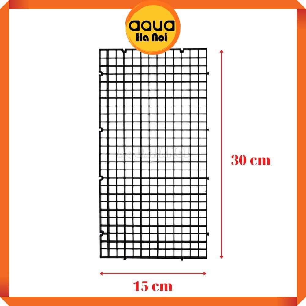 Vỉ nhựa ngăn bể cá - Tấm vách chia, đậy nắp hồ cá thủy sinh - xịt foam tạo layout bán cạn - 15x30/30x30cm