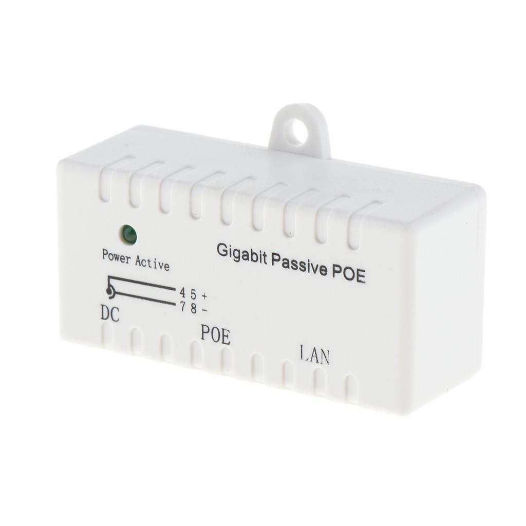 2x 12V-52V Gigabit PoE Injector Power Supply Ethernet Adapter 2.1mm X 5.5mm