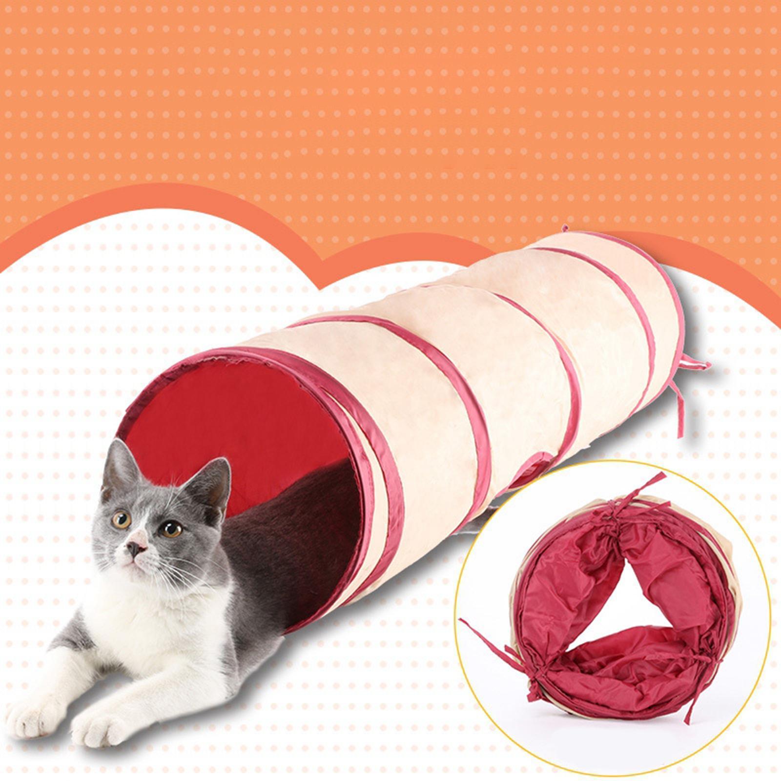 Cat Tunnel Hideout Puppy Small Animals Indoor Rat Rabbit Foldable Guinea