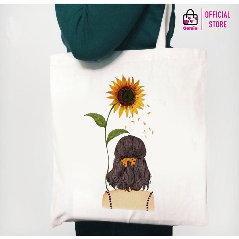 Túi TOTE vải Canvas mẫu mới giá rẻ đẹp thời trang đi học đi chơi du lịch dã ngoại GOMIA TT2092