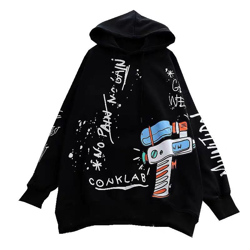 ÁO HOODIE NÓN NAM NỮ MÀU ĐEN VẢI NỈ POLY IN SÚNG NƯỚC Unisex hoodie,Áo Khoác Nỉ Hoodie In Datlity, Áo Khoác Nỉ Hoodie Unisex Nam Nữ Cao Cấp