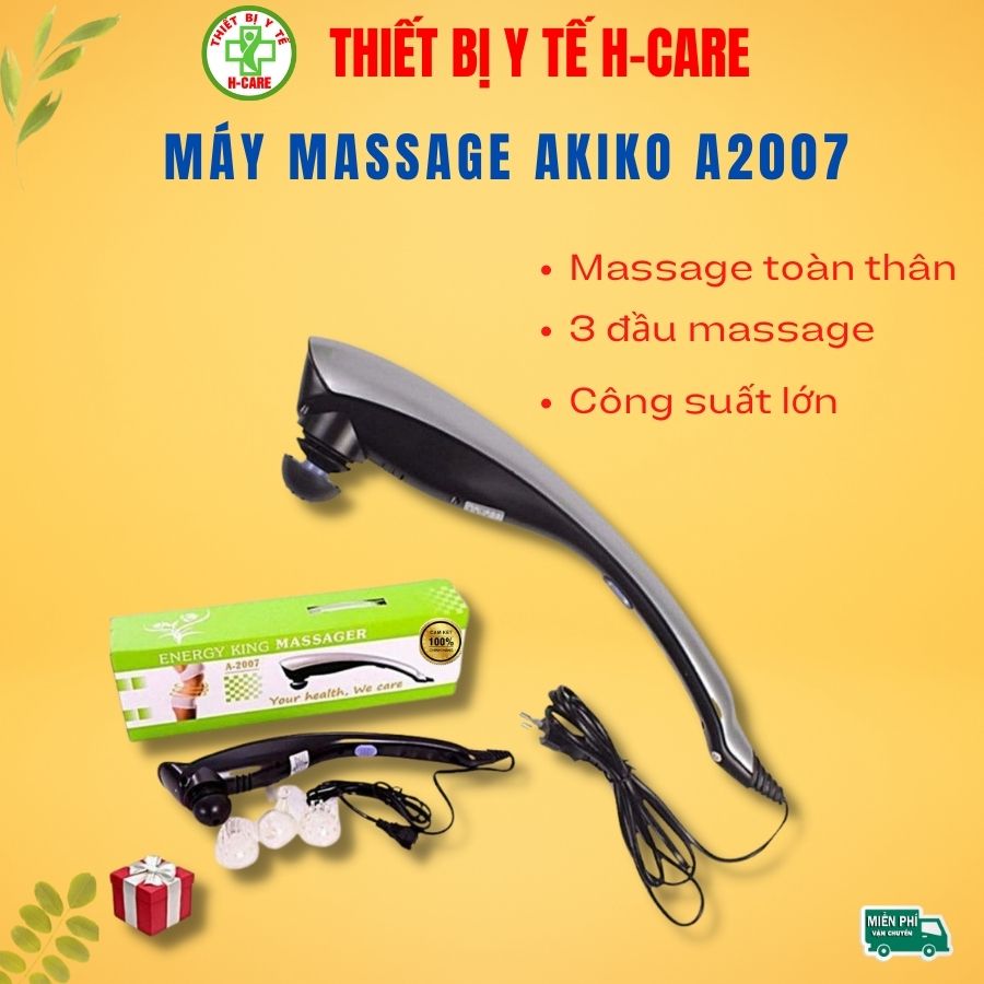 Máy Massage cầm tay 3 đầu King A-2007 - Dụng cụ mát xa toàn thân gọn nhẹ