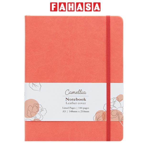 Sổ Da Bìa Cứng Camellia A5 - Kẻ Ngang - 144 Trang 100gsm - The Sun - Terracotta