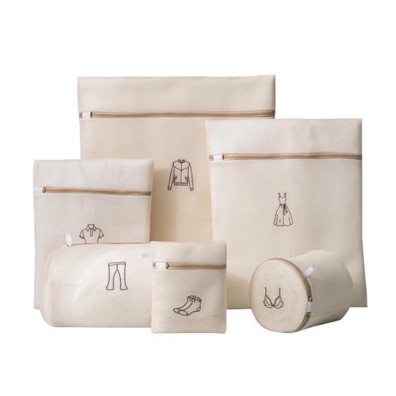 SET 6 TÚI GIẶT 3 LỚP NHIỀU KÍCH CỠ LOẠI DÀY ĐẸP
