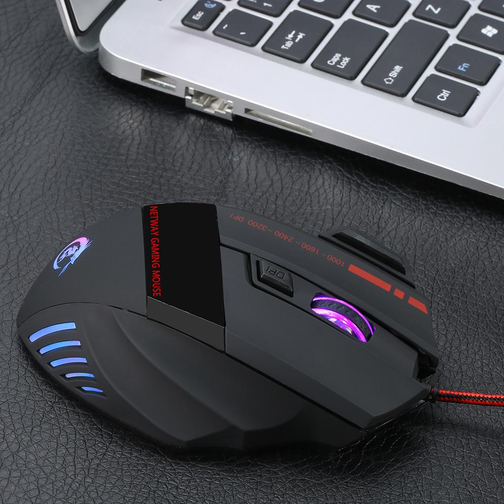 5500DPI 7 Buttons LED USB Optical Wired Gaming Mouse for Pro Gamer Computer