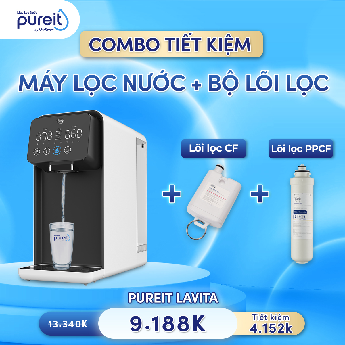 Máy Lọc Nước Pureit Lavita và Lõi lọc CF, Lõi lọc PPCF - Hàng chính hãng