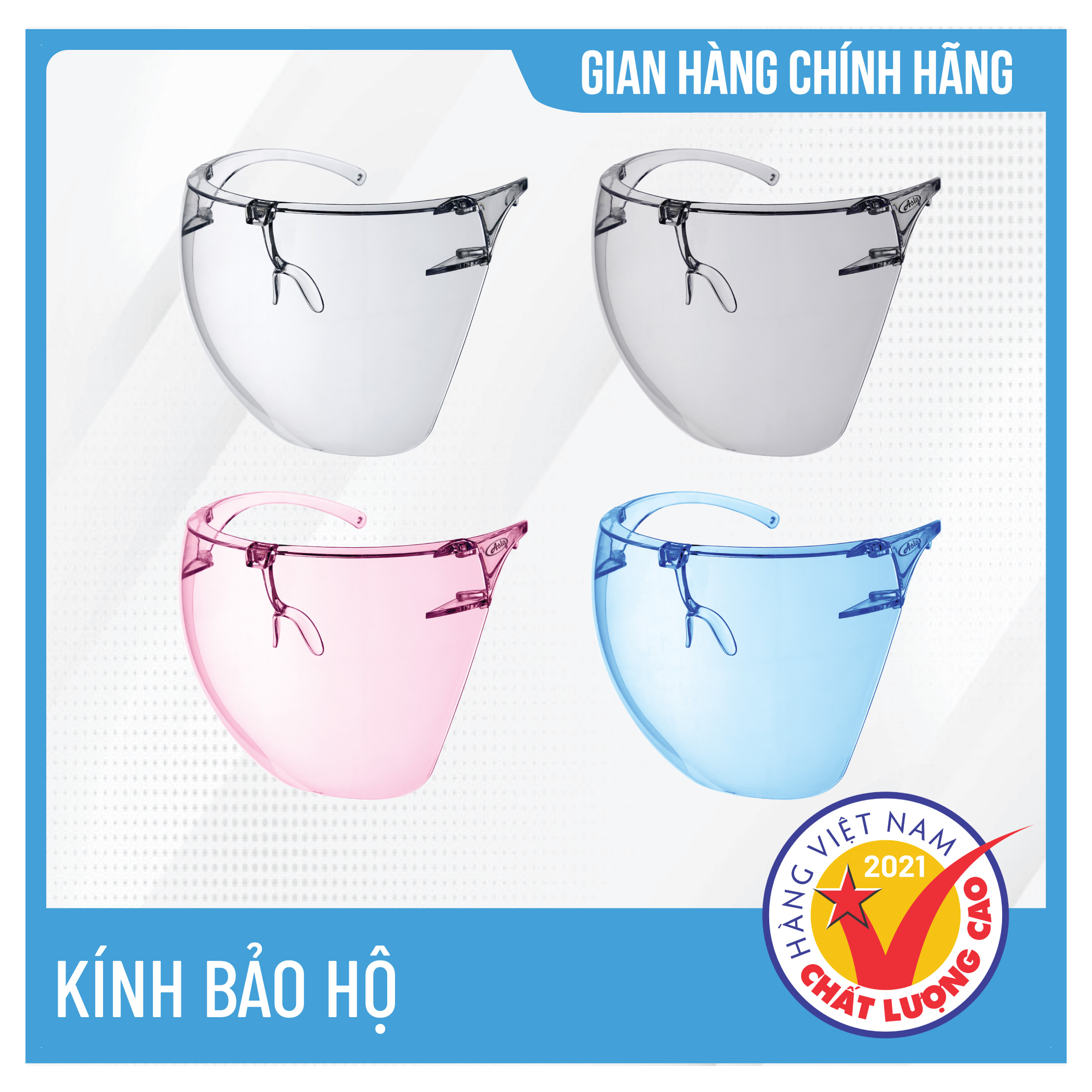 Kính chống giọt bắn cao cấp Asia - Face Shield - Phòng dịch covid, Chống khói bụi, Chống đọng sương, Bảo vệ mắt -  Đủ màu sắc