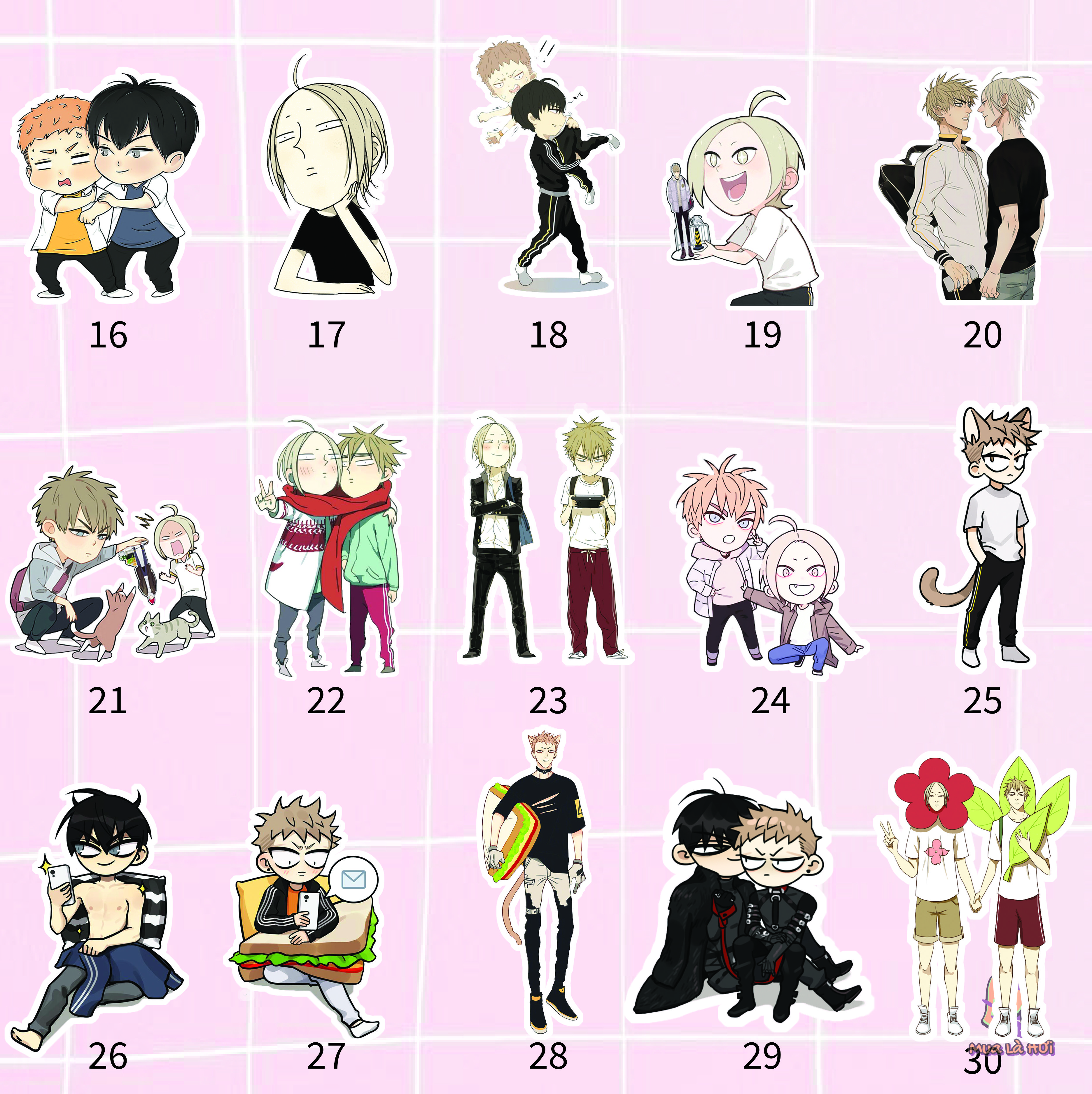 Miếng dán Stickers chủ đề 19 Days