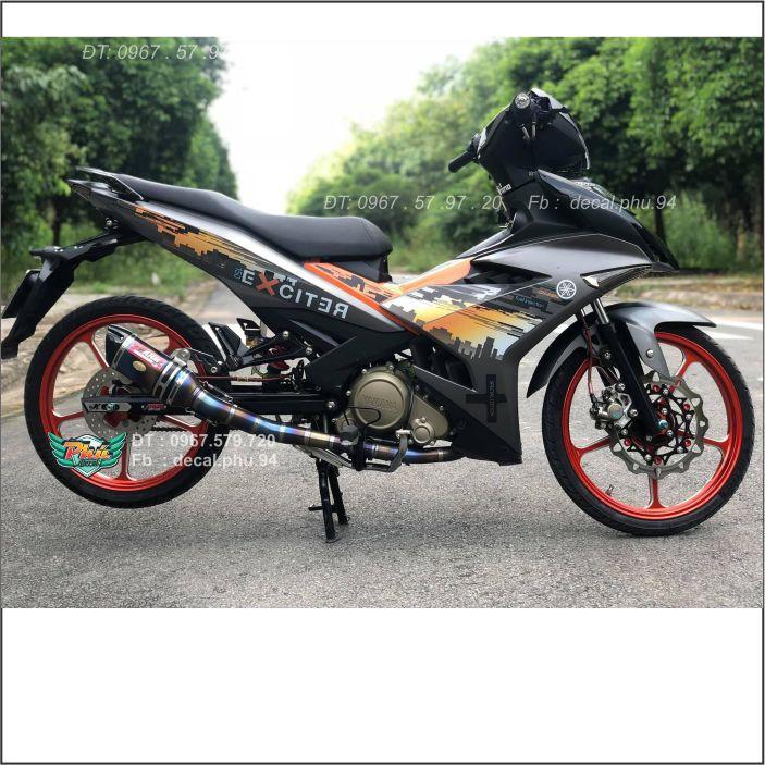 Tem Rời Exciter 150 Xám Cam City