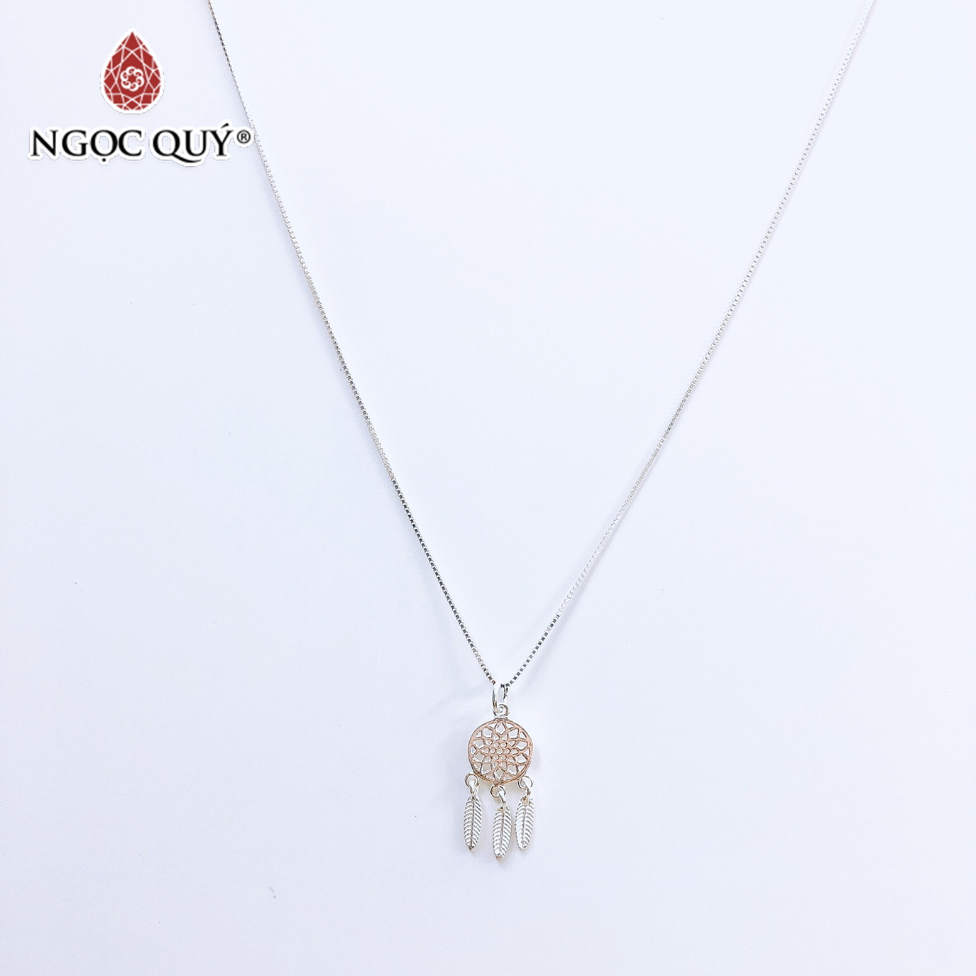 Dây chuyền bạc mặt dream catcher - Ngọc Quý Gemstones