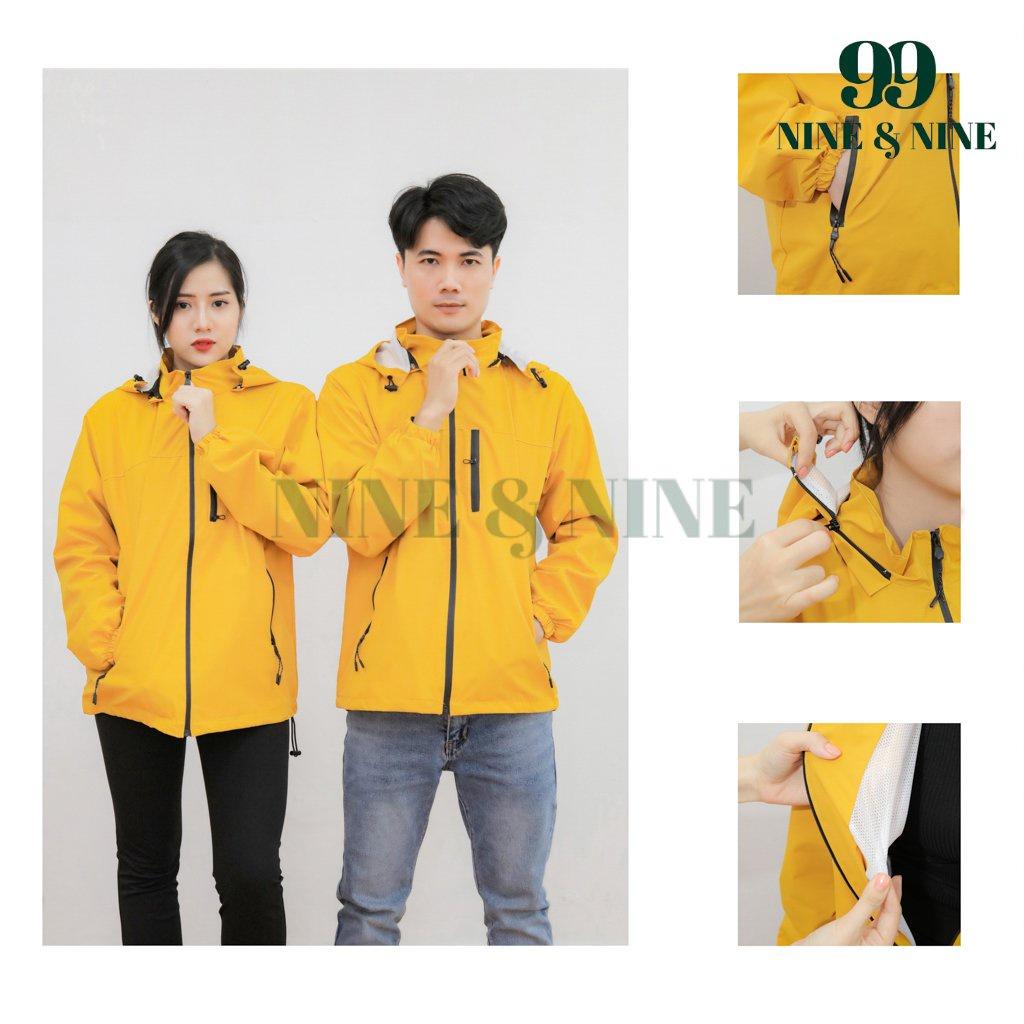 Áo Khoác Gió Nam, Nữ Cao Cấp Chống Nước, Gió , Bụi Áo Gió Unisex Nam Nữ Áo Đôi Chất Gió Tráng Bạc