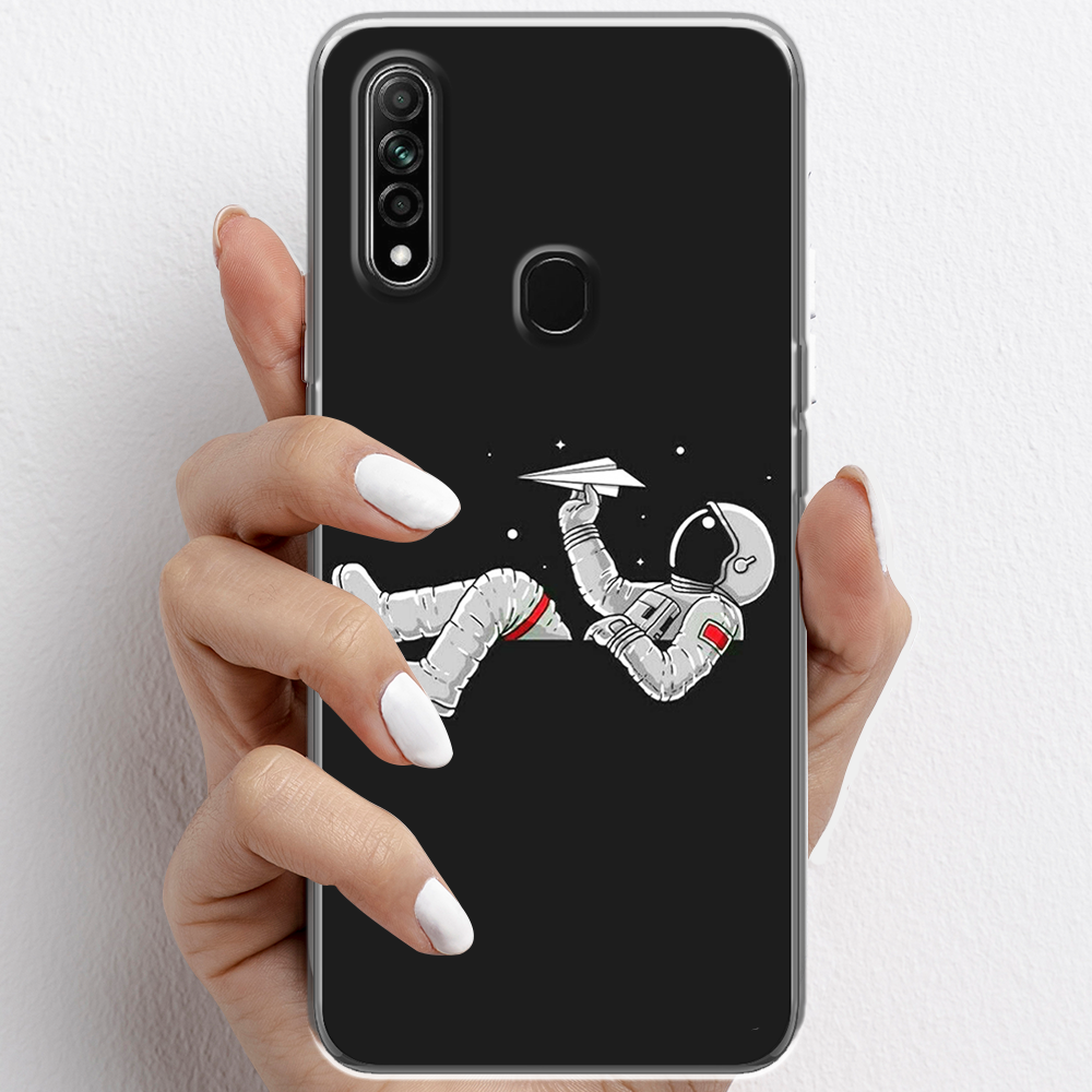Ốp lưng cho Oppo A31 nhựa TPU mẫu Phi hành gia