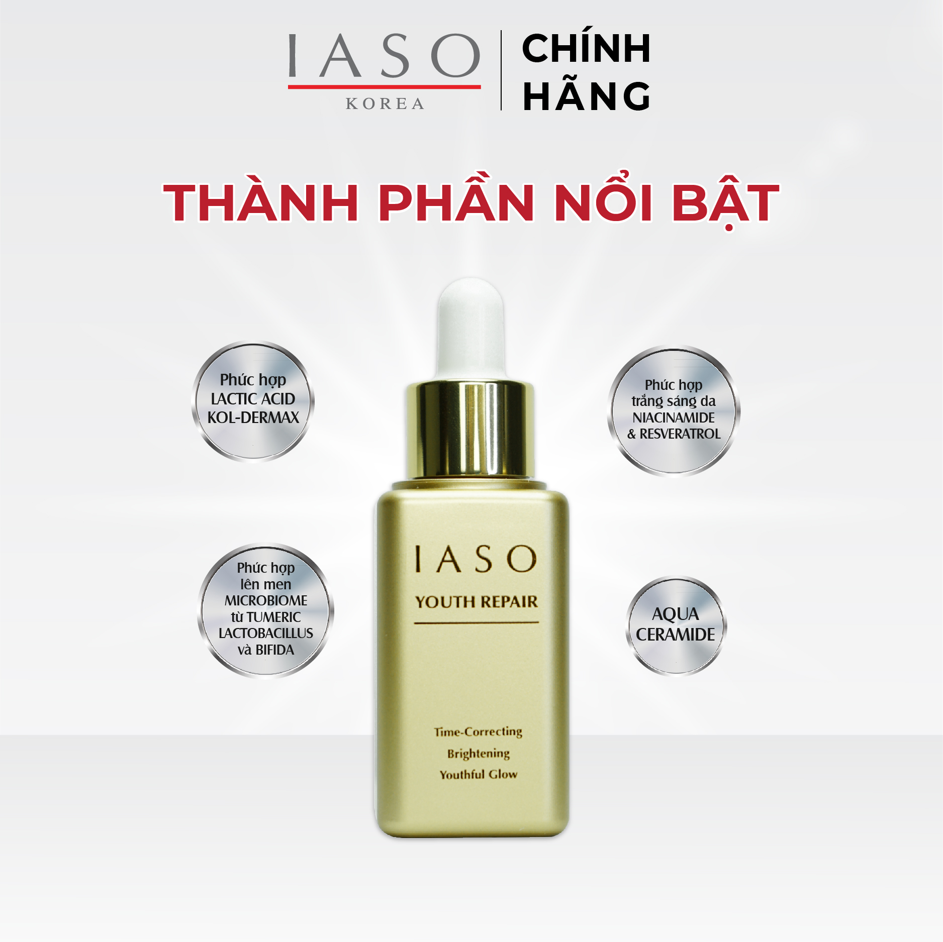 I74 Huyết thanh trẻ hóa, phục hồi da thế hệ mới - IASO YOUTH REPAIR 50ml