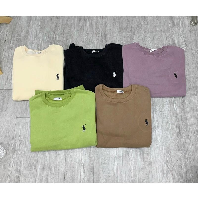 Áo nỉ sweater thêu ngựa - nỉ bông