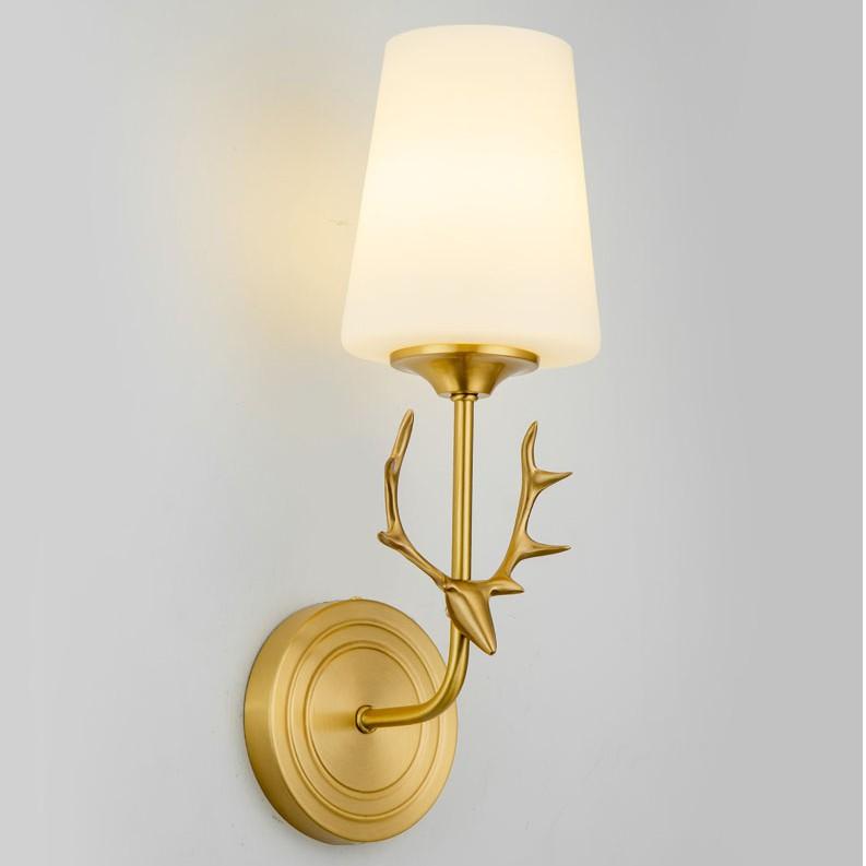 Đèn tường sừng hươu trang trí nội thất sang trọng, hiện đại - kèm bóng LED chuyên dụng.