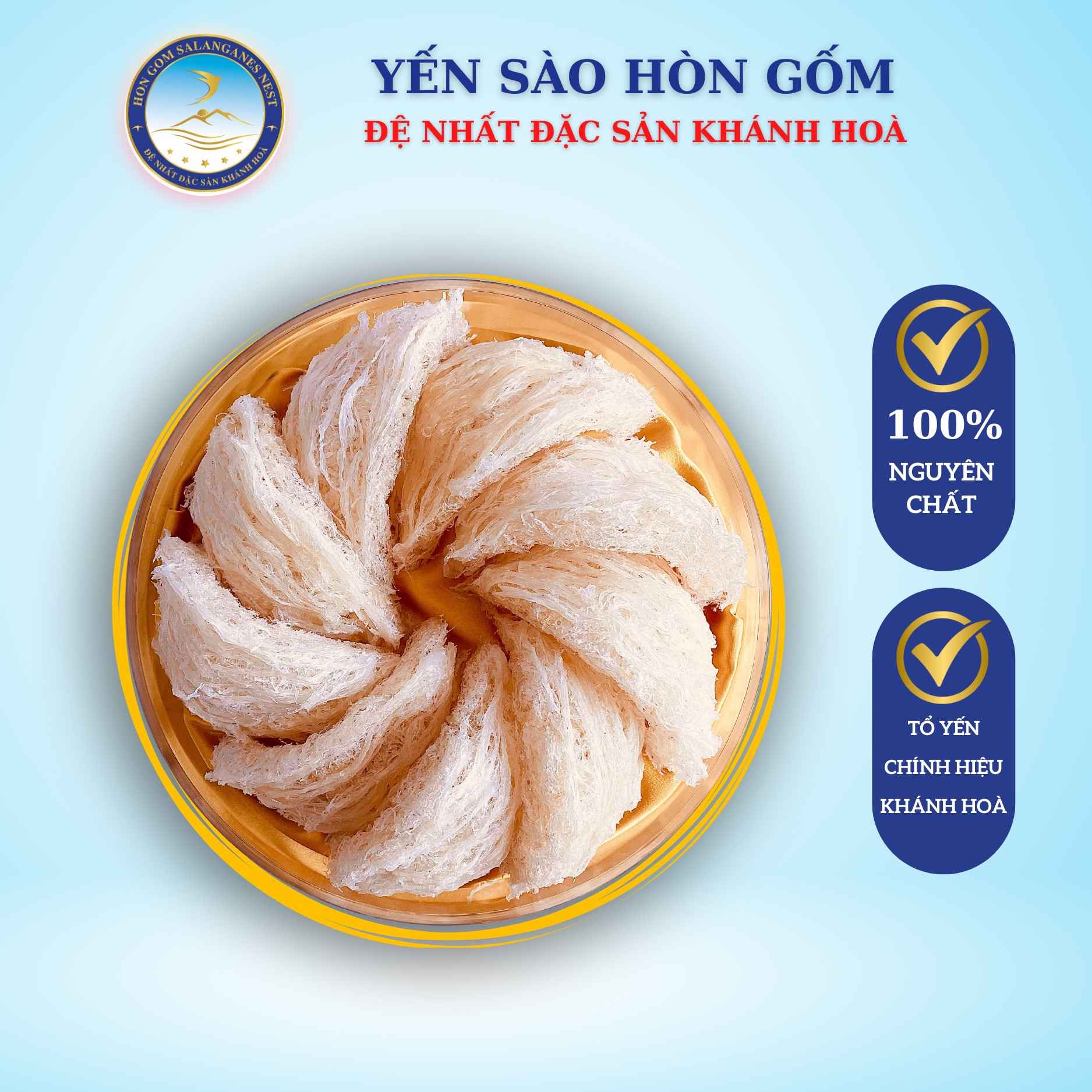 Yến Sào Tinh Chế Cao Cấp V2 - Yến Sào Hòn Gốm Chính Hiệu Khánh Hoà - HG SANLANGANES NEST