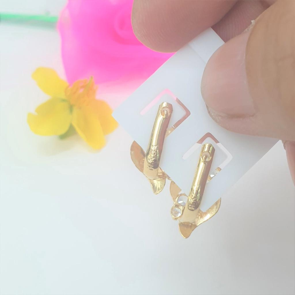 Bông Tai Kiểu Hình Thoi Xoàn Cao Cấp-Dùng lâu dài tắm rửa thoải mái không phai