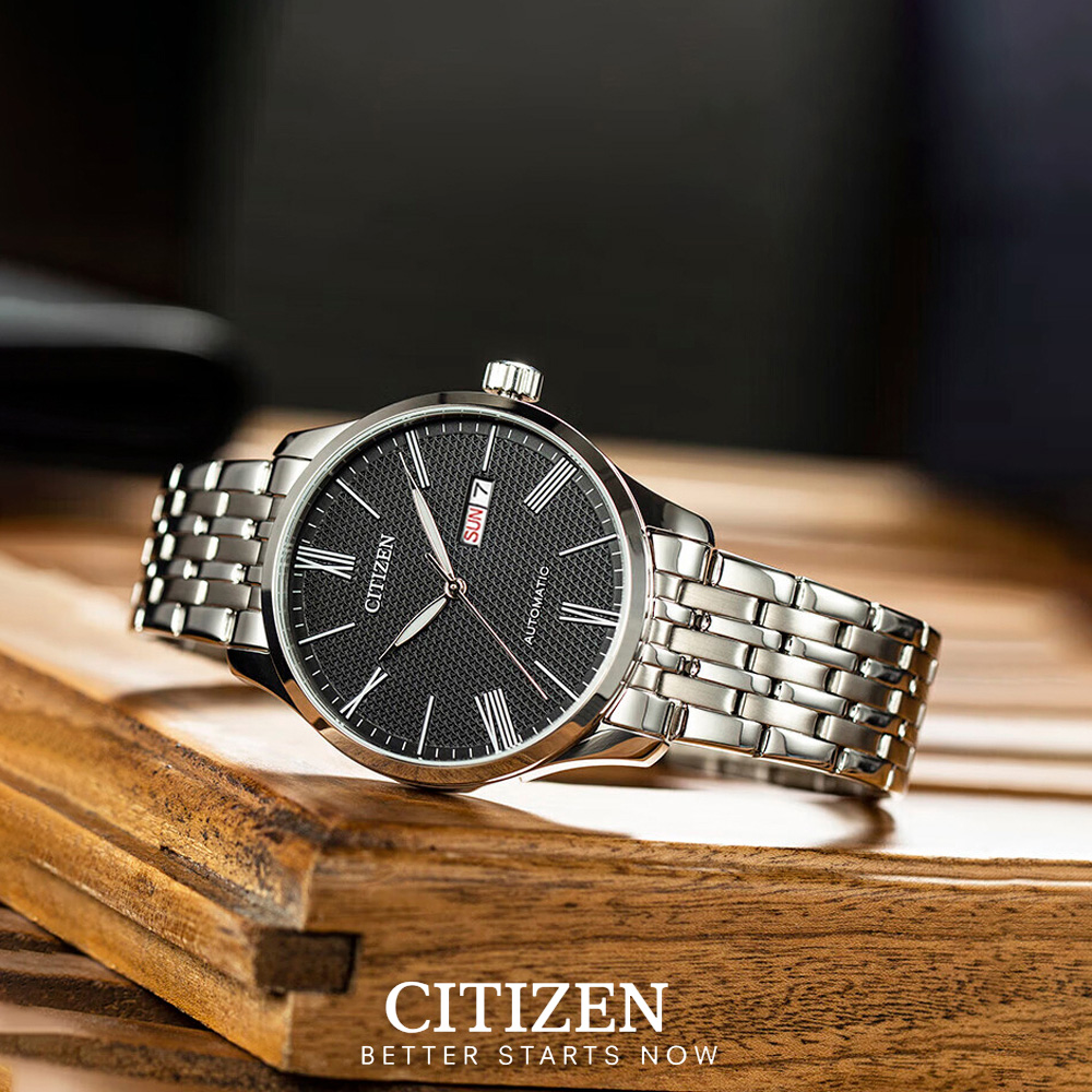 Đồng Hồ Nam Citizen Dây Thép Không Gỉ NH8350-59E - Mặt Đen