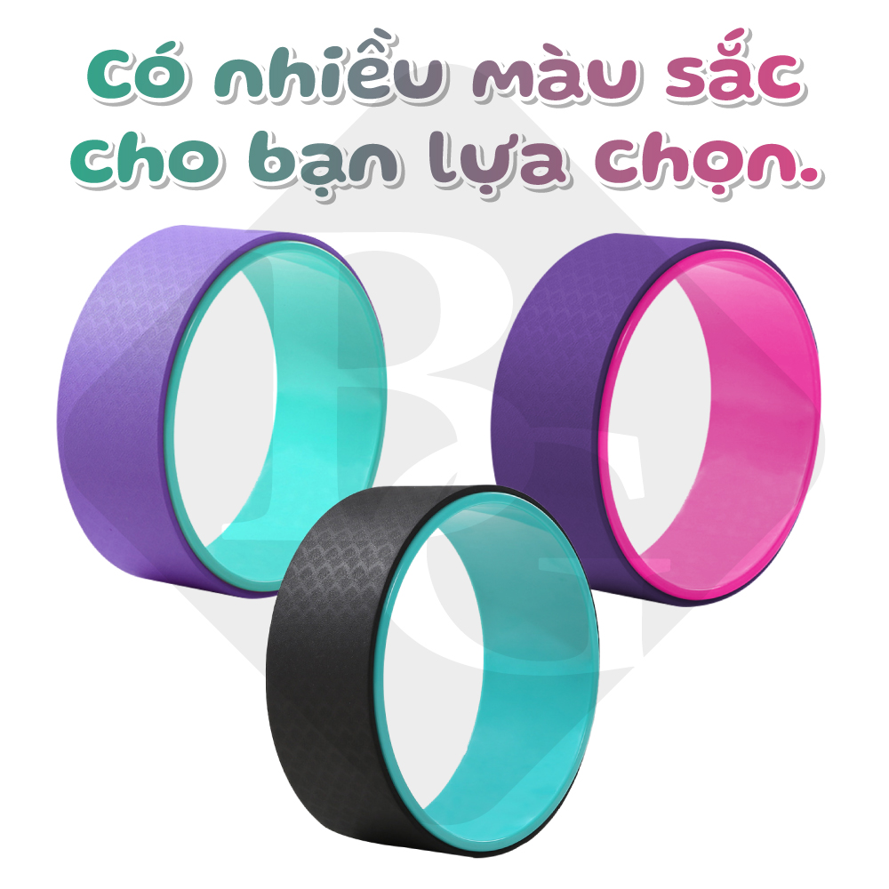 BG Vòng Tập Yoga, Vòng Yoga Pilates Nhựa ABS 33cm Tập Lưng Cao Cấp Chính Hãng Yoga Wheel