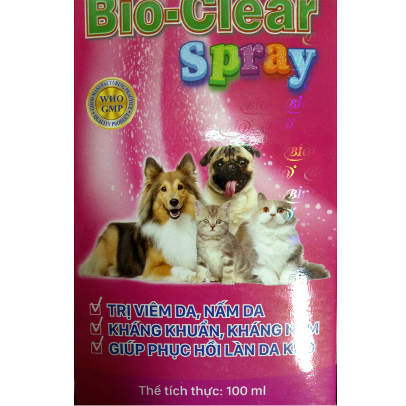 MUA 5 TẶNG 1 Chai xịt BIO- CLEAR SPRAY viêm da, nấm da, phục hồi da tổn thương cho chó mèo-79209
