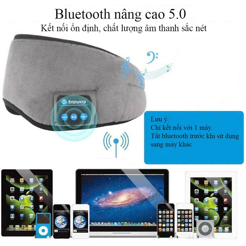 Mặt Nạ Ngủ Thông Minh Cao Cấp Bluetooth Nghe Nhạc Thể Thao