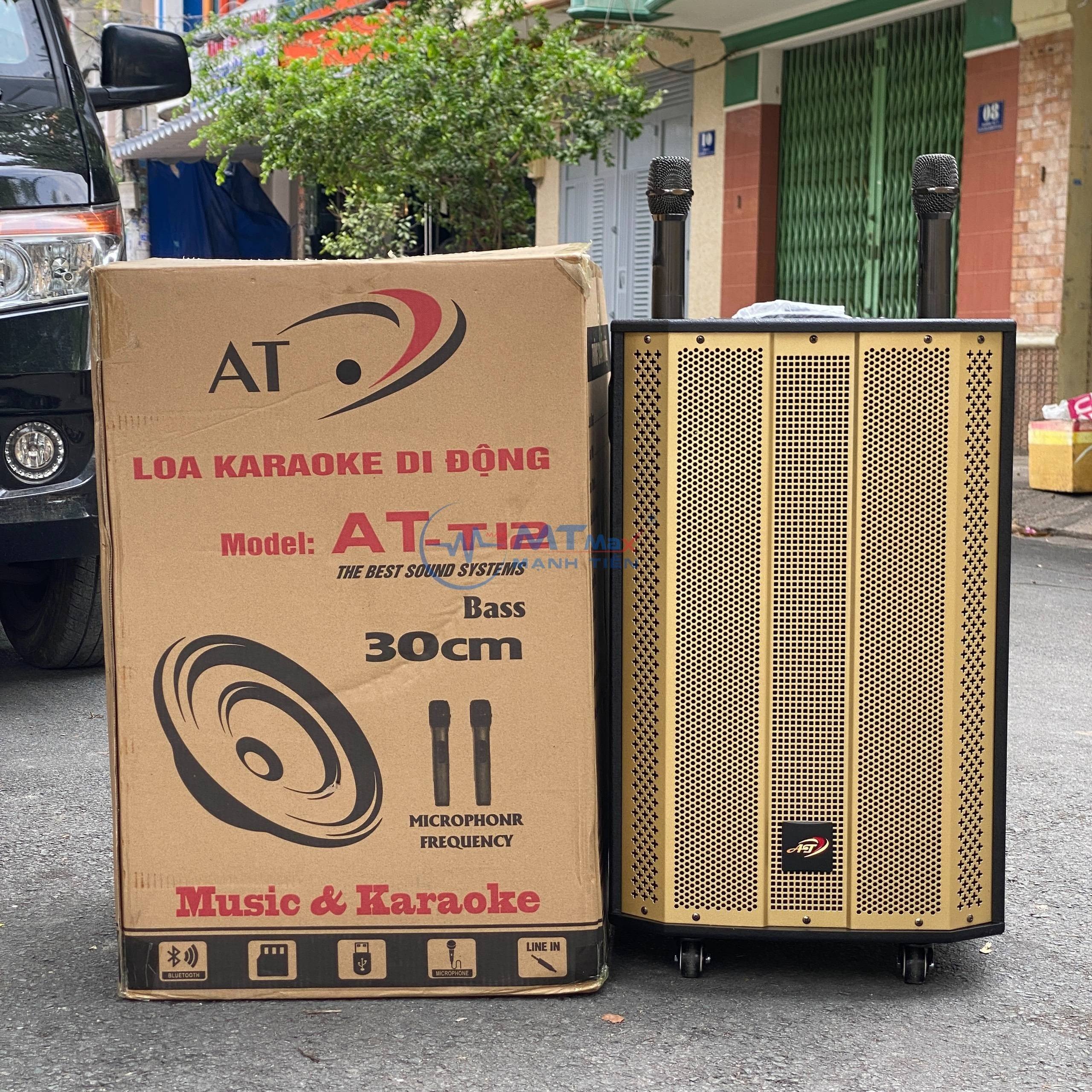 Loa Kéo AT T12 - Bass 30 Kèm 2 Micro Không Dây Cực Hayx