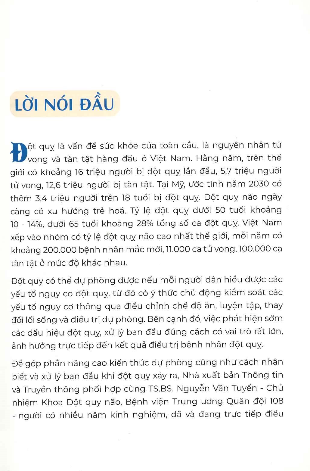 Cẩm nang Dự Phòng Đột Quỵ Não (Bản in màu) - TS.BS. Nguyễn Văn Tuyến