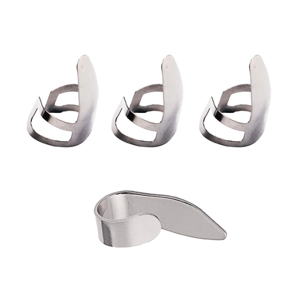 3 Finger Picks + 1 Thumb Pick Plectrum for Guitar Bass Banjo Parts