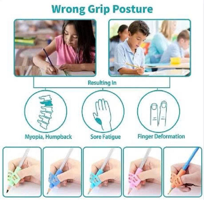 [KoSuyTu] COMBO 3 ĐỆM BÚT SILICON CẦM TAY CHO BÉ TẬP VIẾT ĐÚNG CÁCH