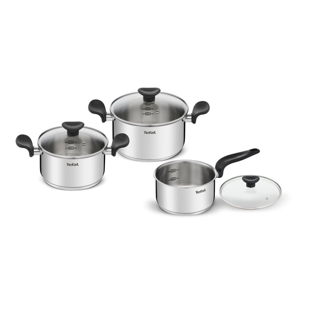 Bộ 3 nồi Inox cao cấp Tefal Primary, dùng cho mọi loại bếp - Hàng chính hãng
