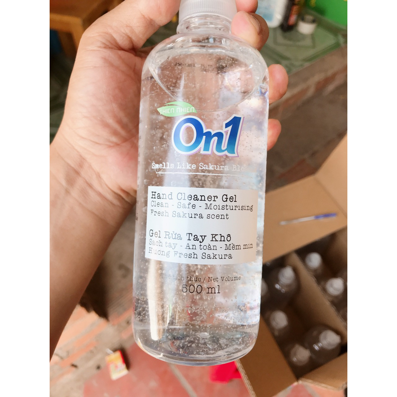 Gel Rửa Tay Khô On1 chai 500ml - Khử mùi, diệt khuẩn, bảo vệ da tay