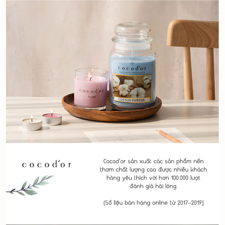 Nến Thơm Cho Phòng COCODOR LARGE JAR CANDLE 630g