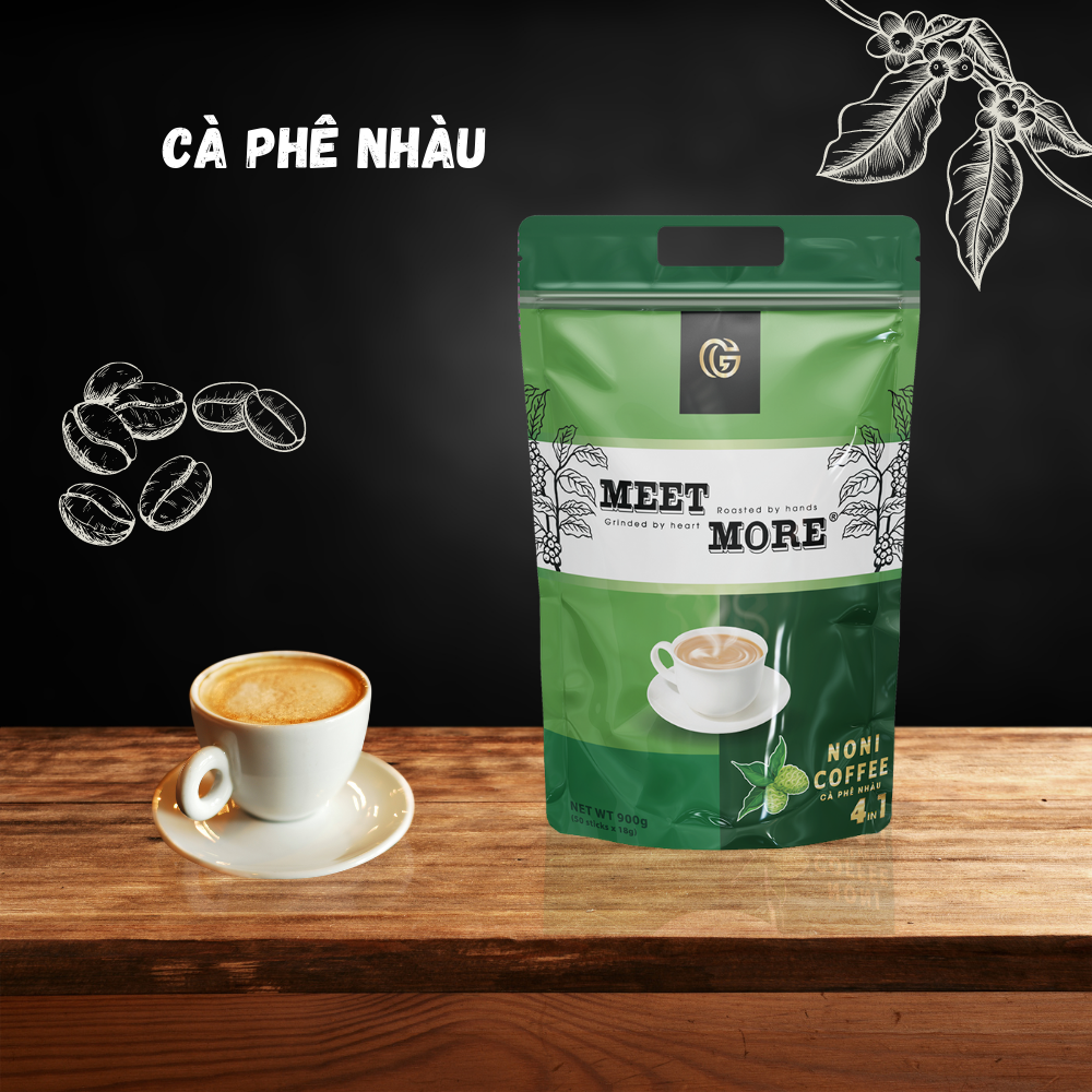 Cà phê hòa tan Noni Coffee 4in1 - Cà phê quả nhàu (18g x 50 gói) – Meet More Coffee