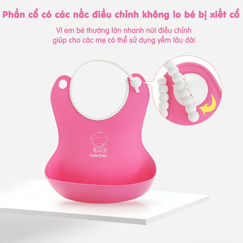 Yếm Ăn Bằng Nhựa Hình Gấu Babyhop Nm-401