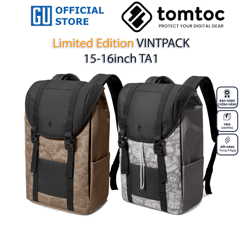 Balo Tomtoc Limited Edition Vintpack 22L Backpack Cho Laptop 13-16 inch TA1 Thiết Kế Đẹp Năng Động Tuổi Trẻ Truyền Thống Hàng Chính Hãng