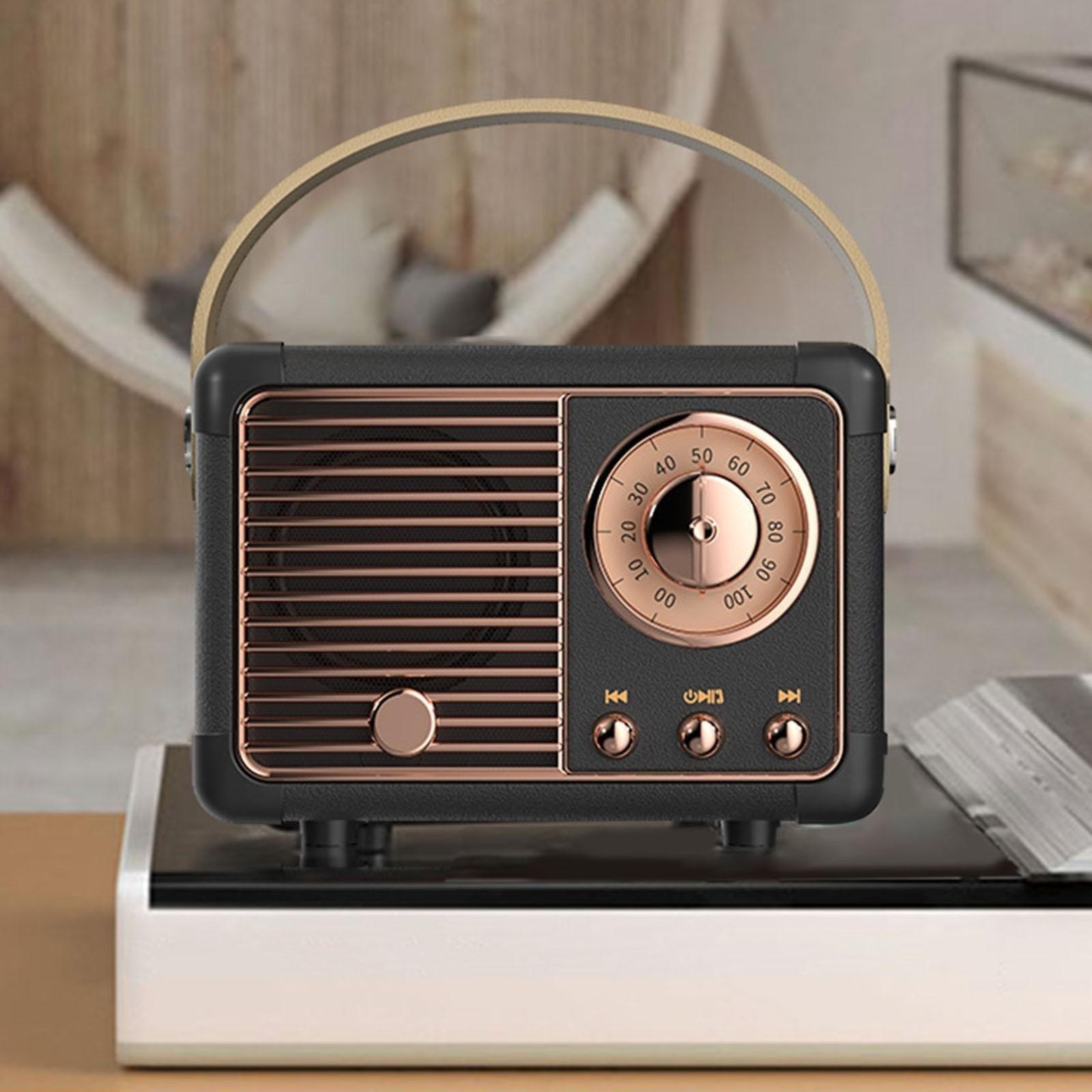 Retro Loa Bluetooth Không Dây Trang Trí Retro Dễ Thương Vintage Bàn Bếp Phòng Ngủ Văn Phòng Đảng Loa Dành Cho Các Thiết Bị Ios Android Color: Pink Woofer Size/Full-Range Size: One Size