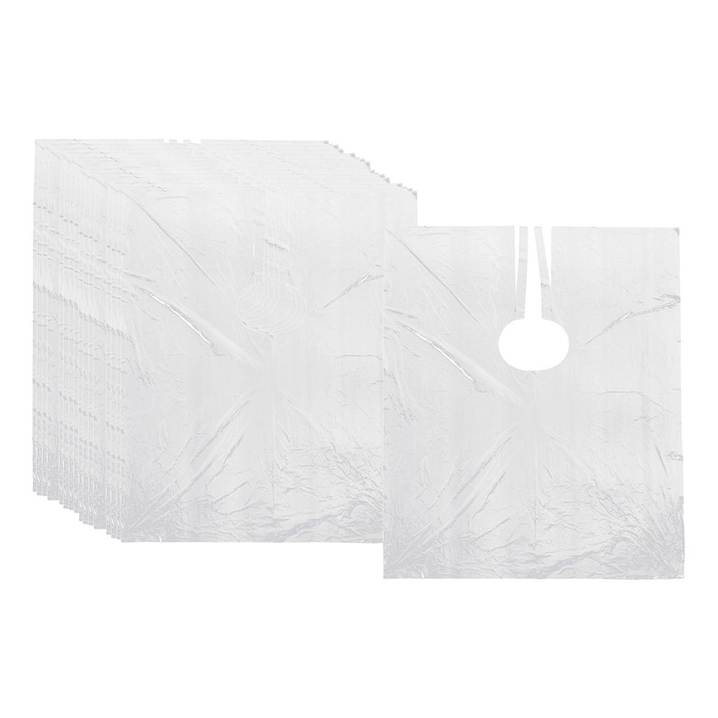 100 X Waterproof Large Disposable Hair Cutting Cape Gown Salon Barber Shop