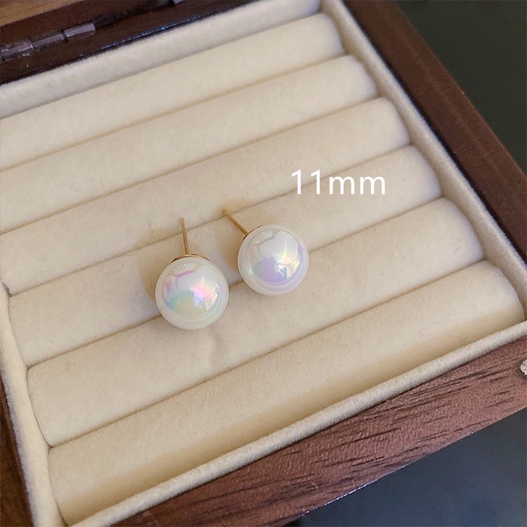 Khuyên tai ngọc trai nhân tạo lấp lánh nhiều size bông tai nữ sát tai sang trọng kiểu hàn quốc