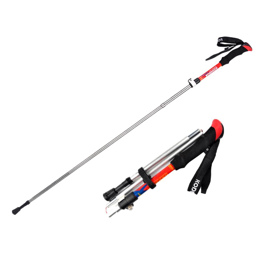 Telescopic Alpenstock Trekking Hiking Sticks Poles  Green
