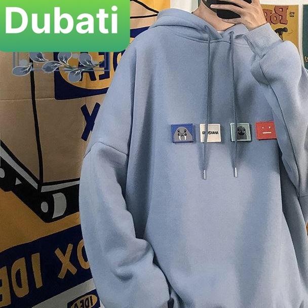 ÁO KHOÁC HOODIE CHẤT VẢI MỀM MỊN LOGO PATCH STICKERR NHẬT BẢN FROM RỘNG VẢI DÀY- DUBATI FASHION