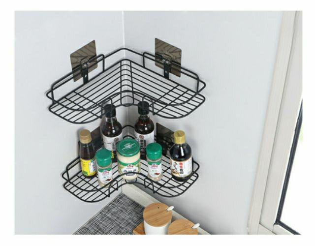 Kệ góc sắt dán tường siêu chắc