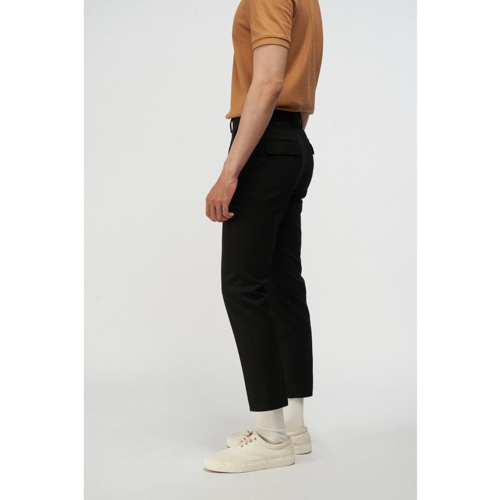 Quần tây nam màu đen Twill Texture form slim crop 10F21PFO007 | LASTORE MENSWEAR