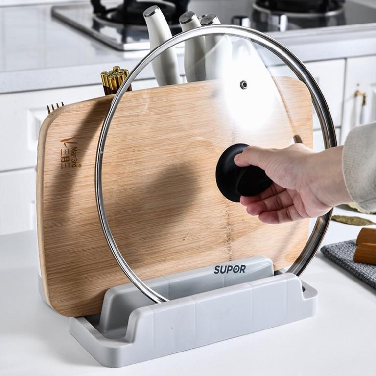 Khay kệ để dao thớt hộp ống đựng đũa muỗng kết hợp giá để úp thớt nắp vung để đồ nhà bếp
