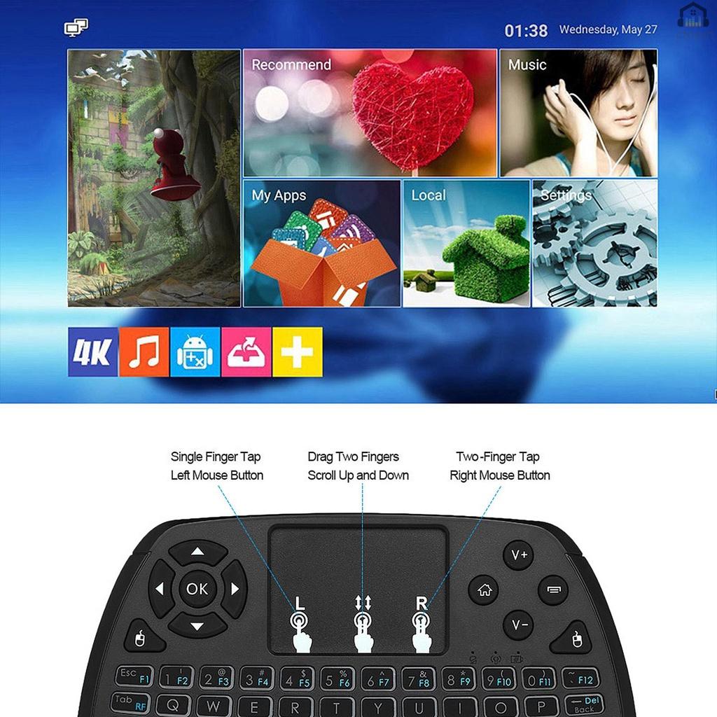 Điều khiển chuột bay không dây 2.4GHz 4 màu cho Android TV BOX Smart TV PC Notebook