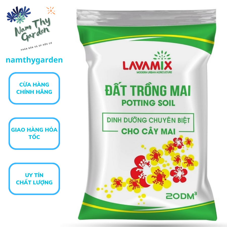 Đất trồng Mai Lavamix 20dm3 (khoảng 11kg)